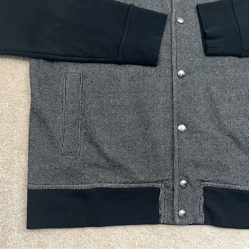 Banana Republic Jacket XL Black Snap Button Lightweight Bomber Style Preppy Men - Picture 6 of 15